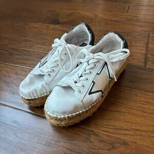 Steve Madden Phase Espadrille Star Platform Sneakers Sz 7